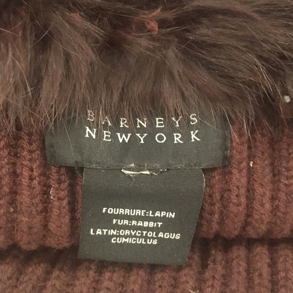 Barneys New York fur and wool cowl / scarf - Picture 4 of 4